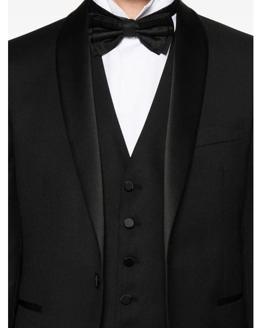 Tagliatore Black Single-Breasted Suit for men