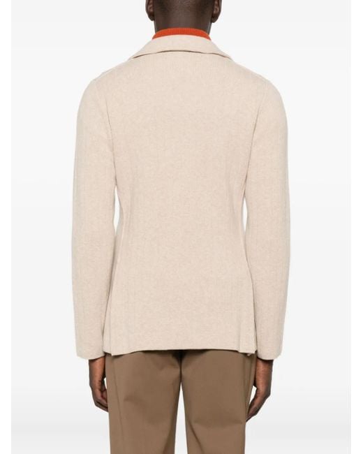 メンズ Lardini リブジャケット Natural