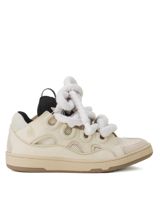 Lanvin White Curb Sneakers