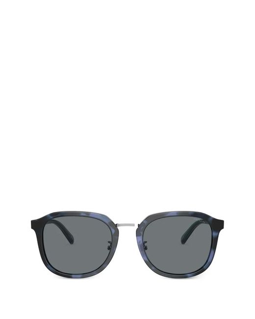 COACH Gray Tortoiseshell-Effect Round-Frame Sunglasses for men