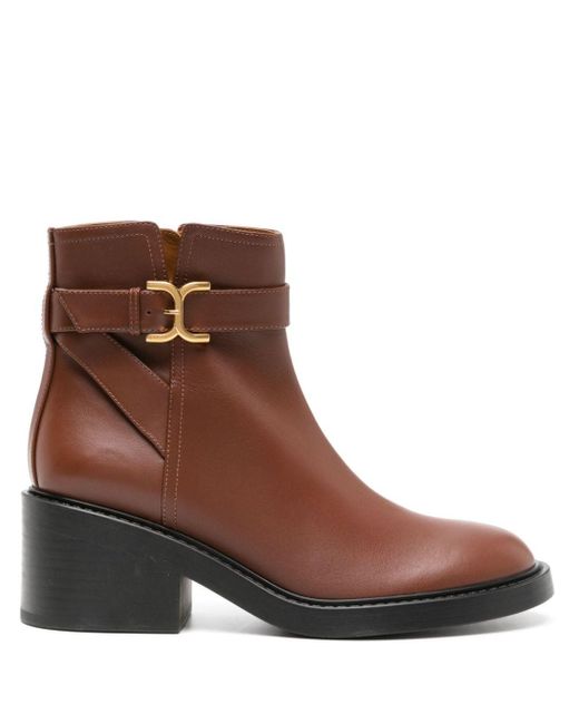 Chloé Brown Marcie 60mm Leather Boots