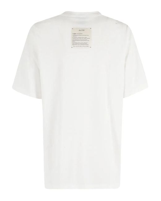 Alysi White Logo-Patch T-Shirt