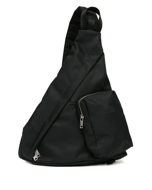 MM6 by Maison Martin Margiela Black Triangular Cross Body Bag