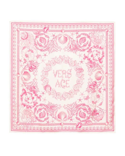 Fular Underwater Barocco Versace de color Pink