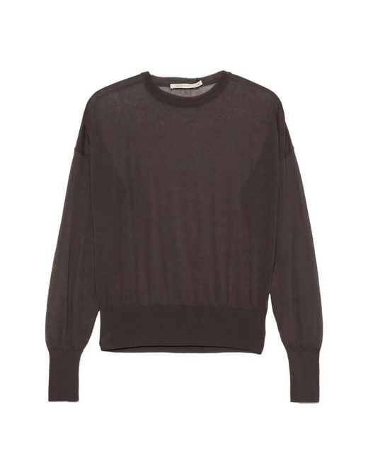 Paloma Wool Gray Round-Neck Long-Sleeve Sweater