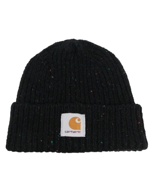 Carhartt Black Anglistic Logo-Patch Beanie