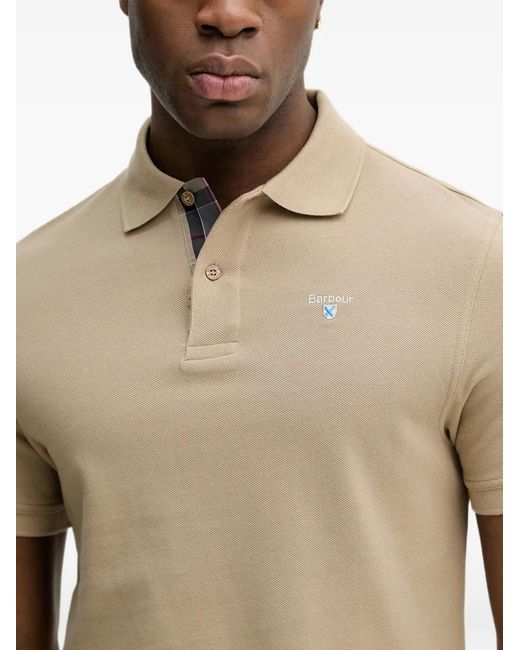 Barbour Natural Logo-Embroidered Polo Shirt for men