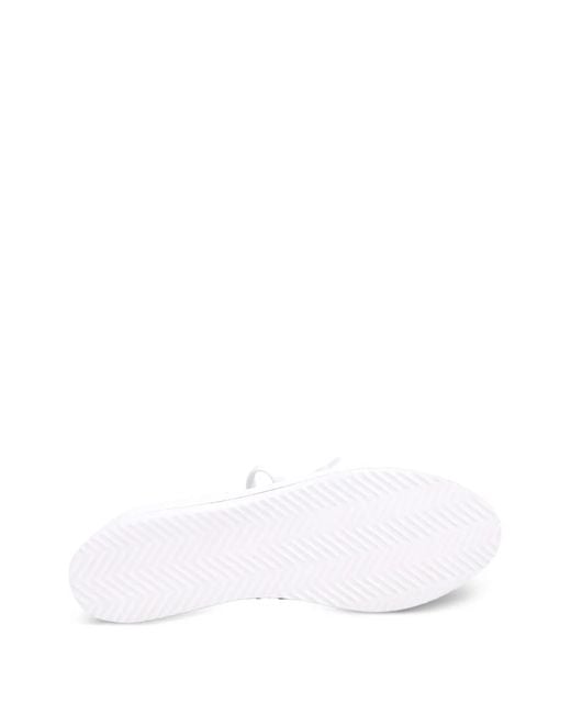 Ron White White Nova Woven Lace-Up Sneakers