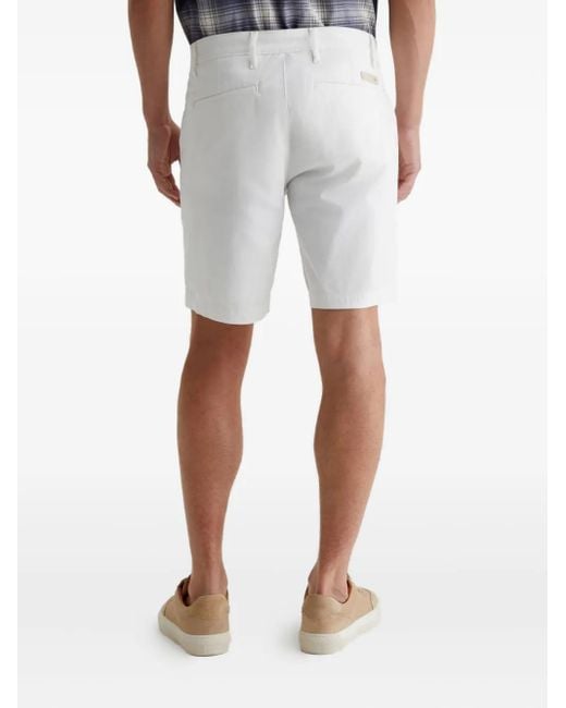 AG Jeans White Wanderer Logo-Patch Shorts for men