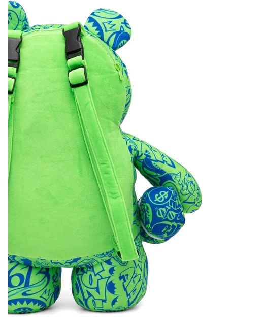 Sprayground Green Money Bear Backpack