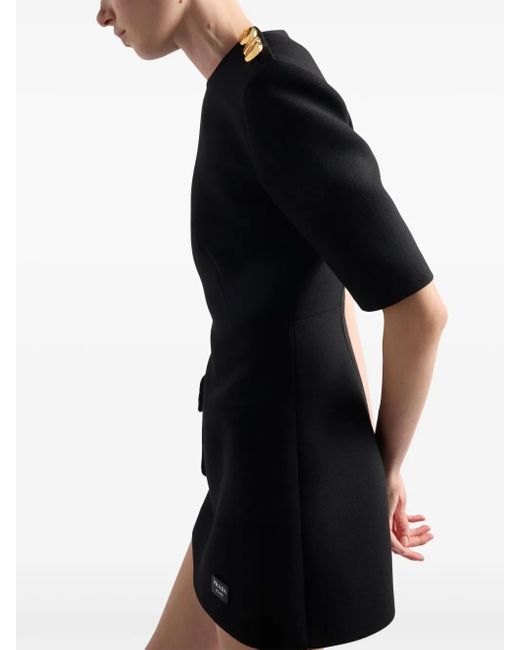 【プラダ・PRADA】Natte minidress Prada Natté Mini Dress in Black | Lyst