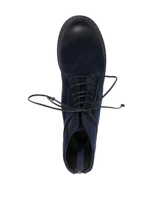 Marsèll Blue Lace-Up Suede Boots