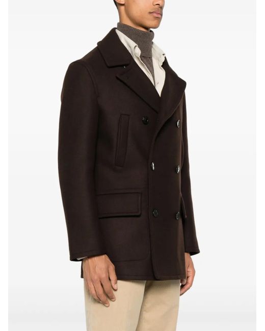 Fursac Black Twill Coat for men