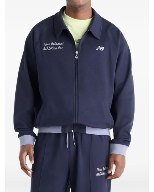 New Balance Blue Sport Legacy Pique Jacket for men