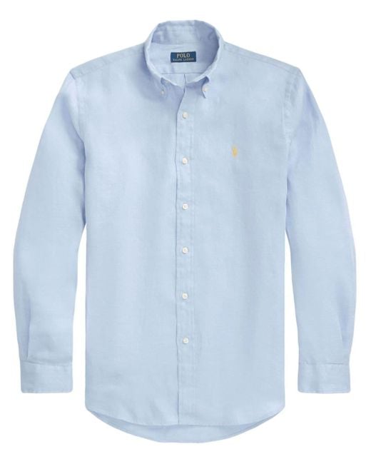 Polo Ralph Lauren Linnen Overhemd in het Blue voor heren