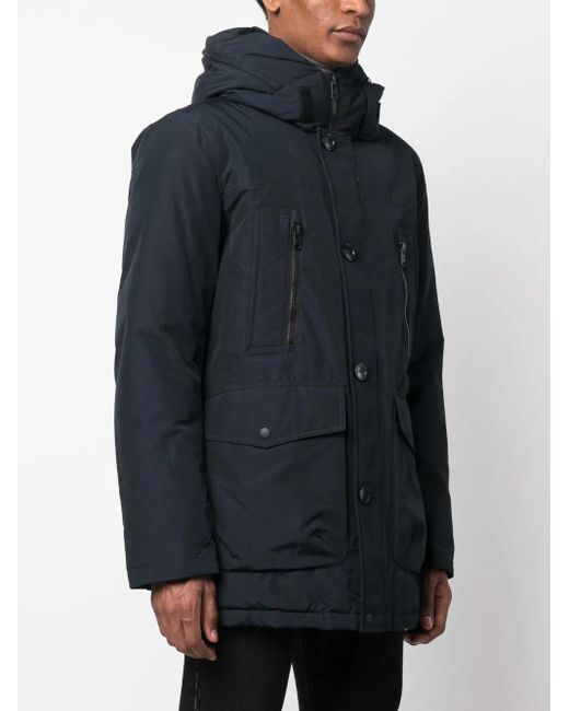 Woolrich Blue Dark Oversize Coat for men