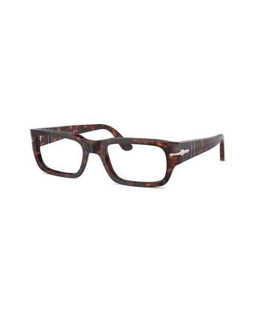 Persol Brown Rectangle-Frame Glasses