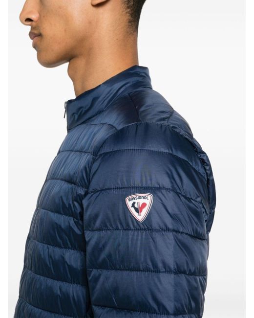 Rossignol Blue Appliqué-logo Padded Jacket for men