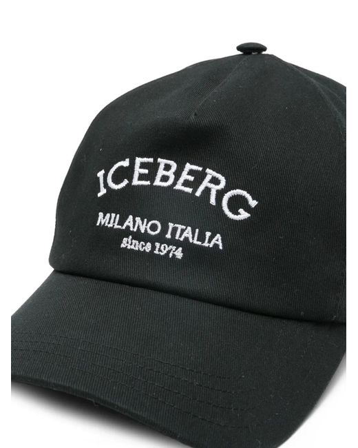 Iceberg Black Baseball Cap