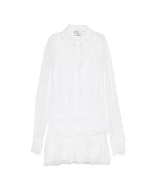 GIUSEPPE DI MORABITO White Lace Mini Dress