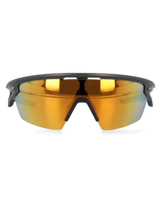 Oakley Yellow Sphaera Shield-frame Sunglasses