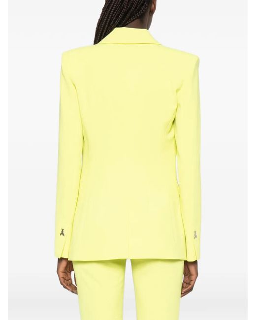 Patrizia Pepe Yellow Long-Sleeve Buttoned Blazer