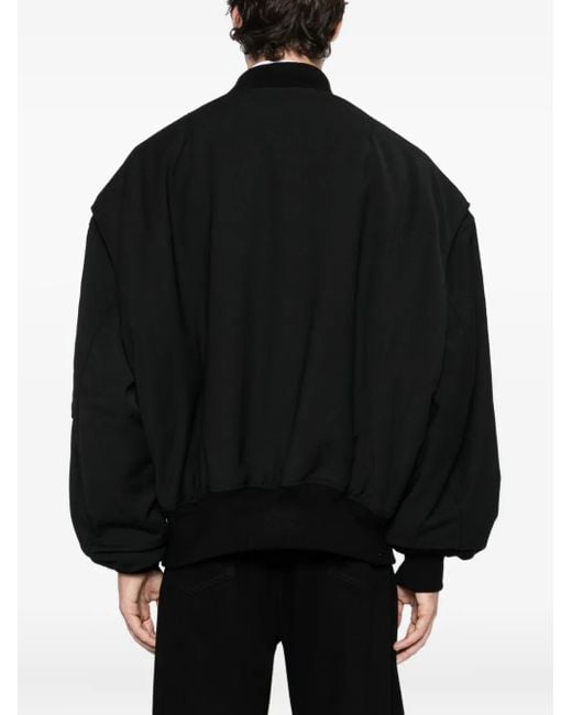 Entire studios Black Broad Bomber Jacket for men