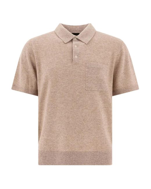 Vince Poloshirt Met Zak En Korte Mouwen in het Natural voor heren