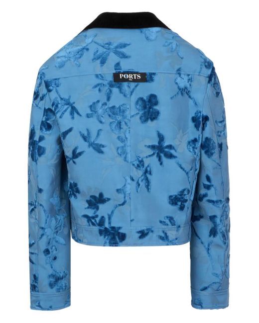 Ports 1961 Blue Jacquard Jacket