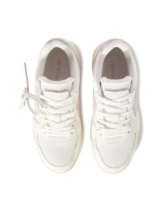 Off-White c/o Virgil Abloh Out Of Office Leren Sneakers in het White