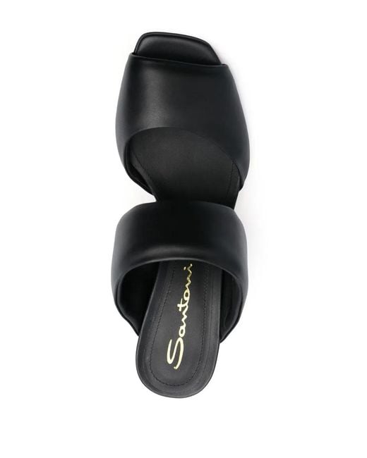 Santoni Black Sandals