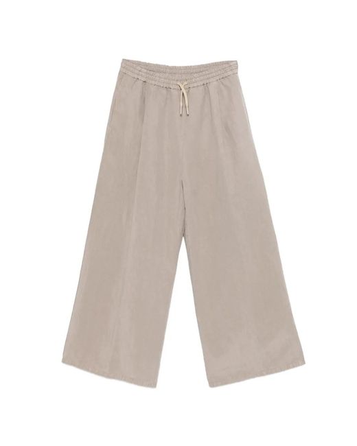 Berwich White Drawstring-Waistband Trousers