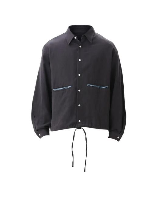 Estudio Niksen Black Chemise Brodée À Lien De Resserrage