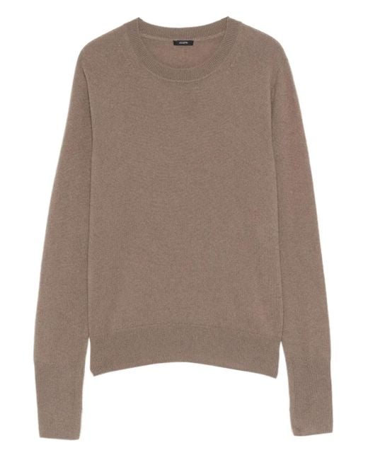 Joseph Brown Round-Neck Sweater