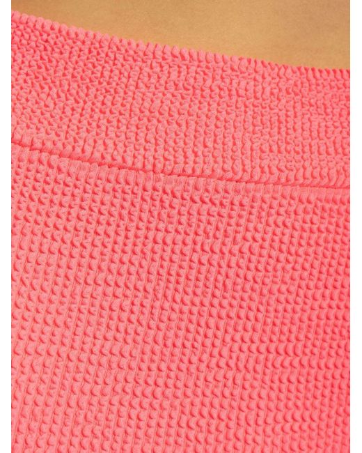 Bondeye Pink Azalea Seersucker Compression Shorts