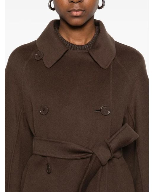 Max Mara Brown Louise Pea Coat