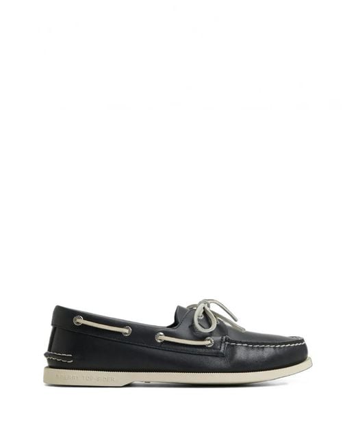 Fortela White X Sperry A/O 2 Eye Leather Boat Shoes for men
