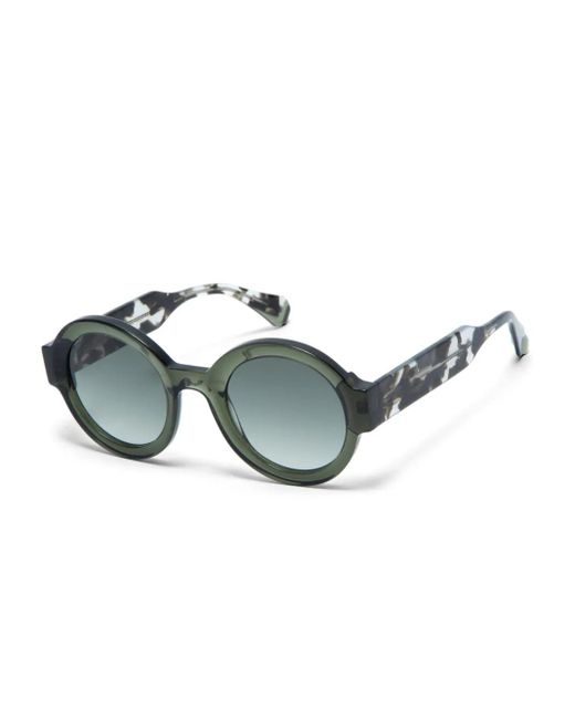 Gigi Studios Green Laura Round-Frame Sunglasses