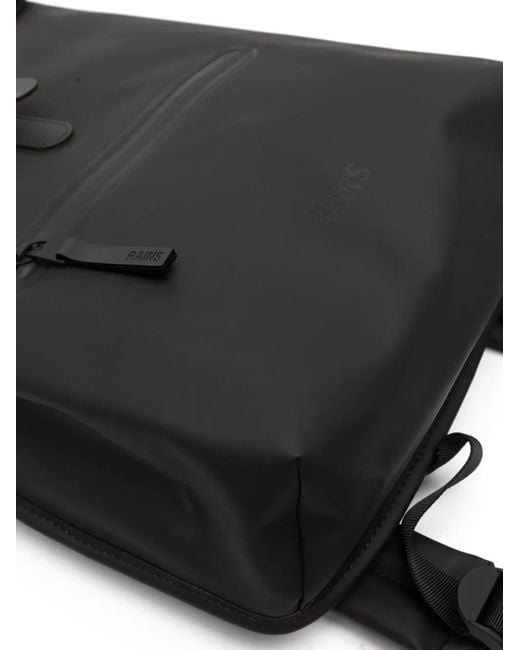 Rains Black Rolltop Backpack