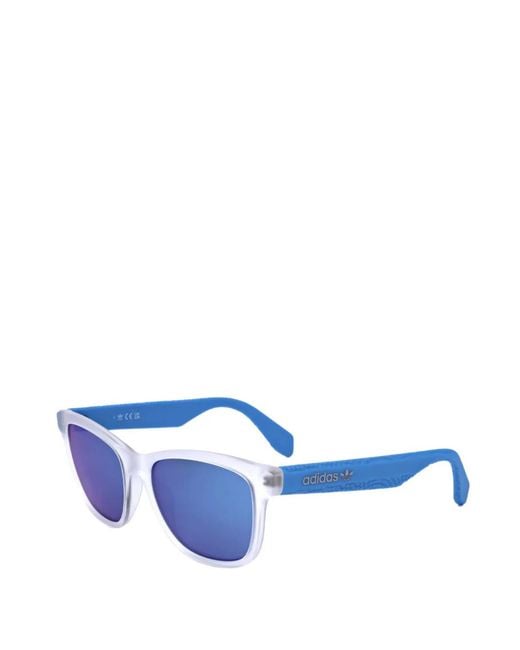 Adidas Blue Square-Frame Sunglasses