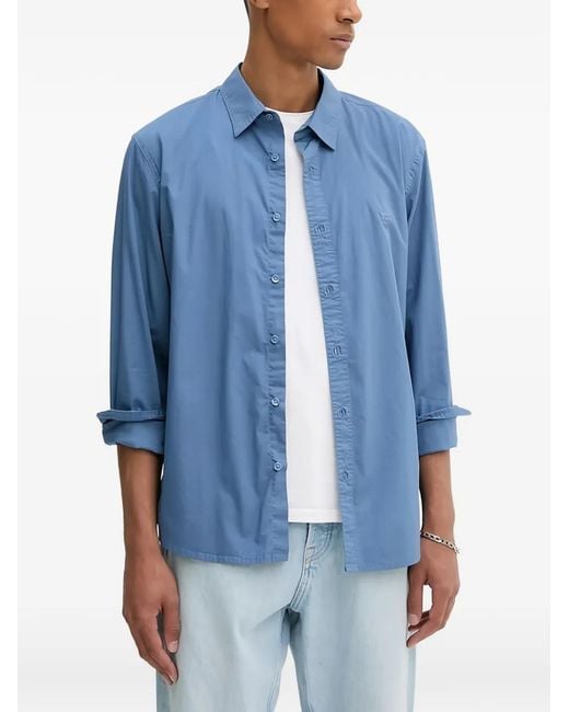 Levi's Blue Buttoned Long-Sleeve Shirt for men
