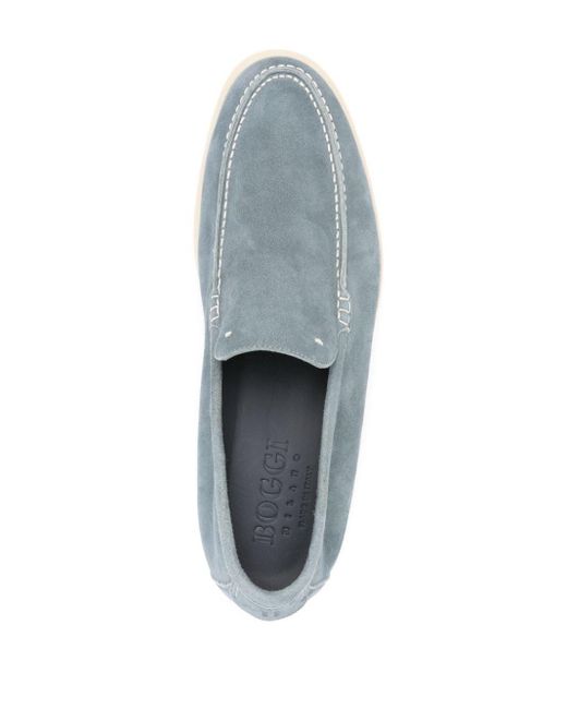 Boggi Loafer aus Wildleder mit mandelförmiger Kappe in Blue für Herren
