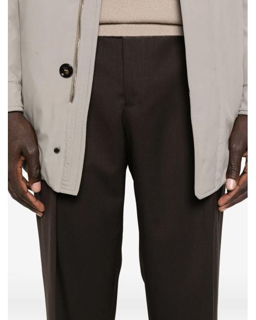 Briglia 1949 Gray Portobello Pleated-Front Trousers for men