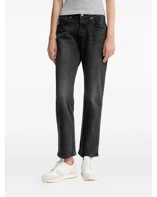 Levi's Women's Black 501 Curve Patch-Pocket Jeans