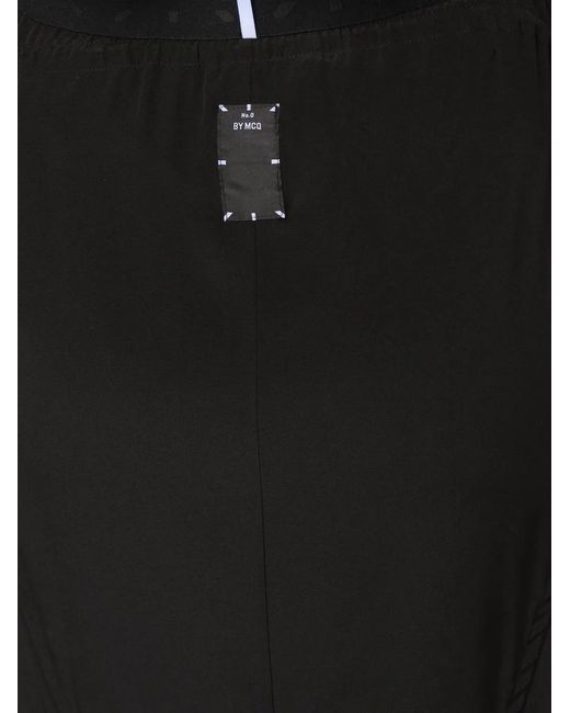 McQ Alexander McQueen Black Shift Silk Midi Skirt
