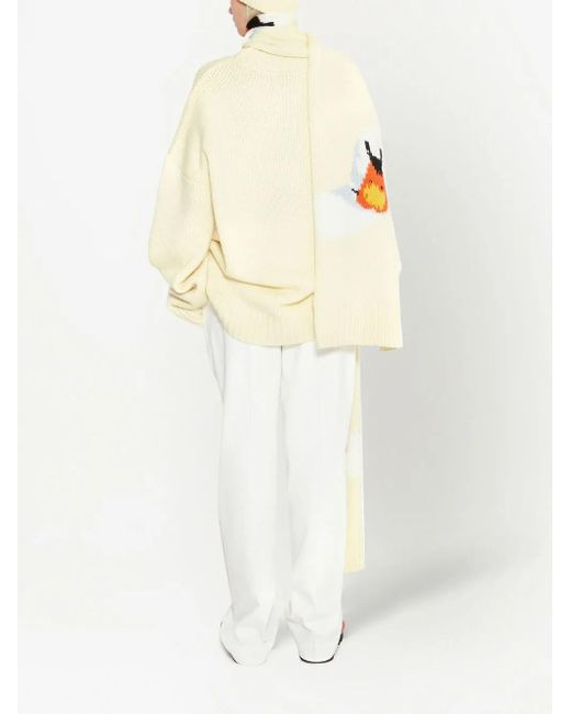 J.W. Anderson Natural Pullover Mit Schwan-Motiv