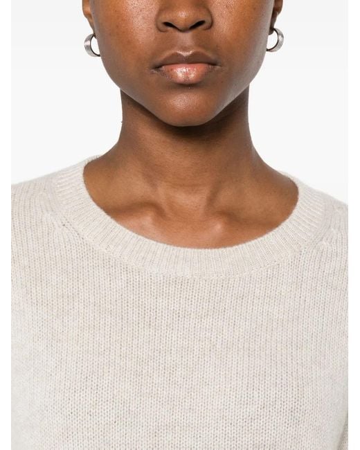 Lisa Yang Natural Mila Ribbed Sweater