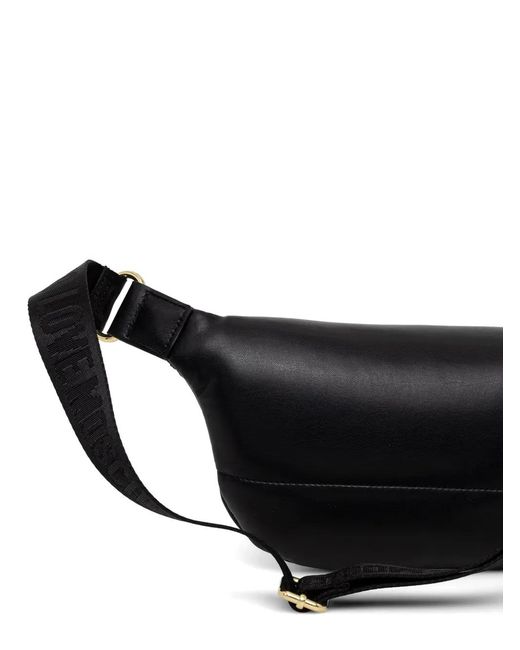 Love Moschino Black Logo-Plaque Belt Bag