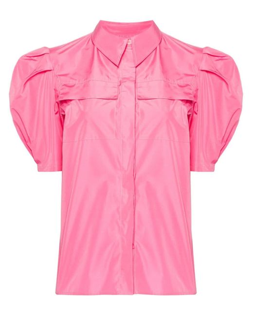 MSGM Pink Short Puff-sleeves Shirt