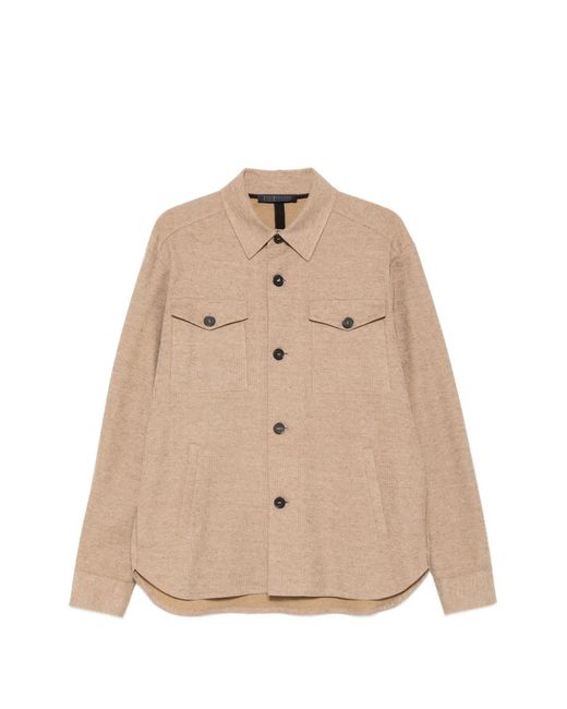 Harris Wharf London Natural Pocket Shirt Jacket for men